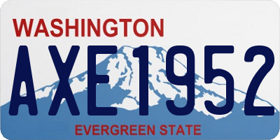 WA license plate AXE1952