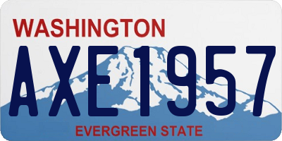 WA license plate AXE1957