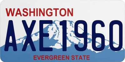 WA license plate AXE1960