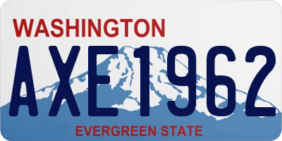WA license plate AXE1962