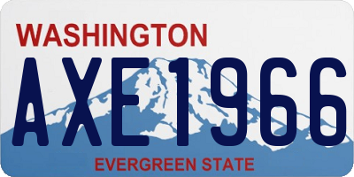 WA license plate AXE1966