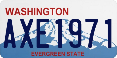 WA license plate AXE1971