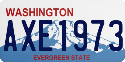 WA license plate AXE1973