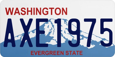 WA license plate AXE1975