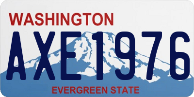 WA license plate AXE1976