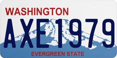 WA license plate AXE1979