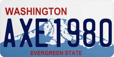 WA license plate AXE1980