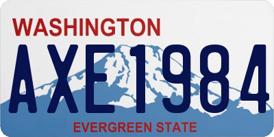 WA license plate AXE1984