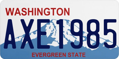 WA license plate AXE1985