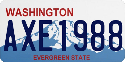 WA license plate AXE1988