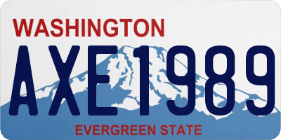 WA license plate AXE1989