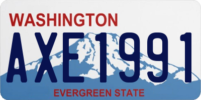 WA license plate AXE1991