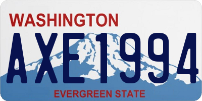 WA license plate AXE1994