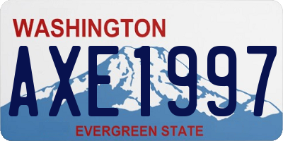 WA license plate AXE1997