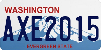 WA license plate AXE2015