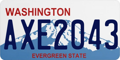 WA license plate AXE2043