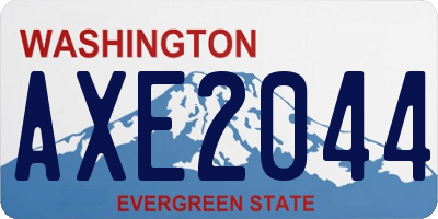 WA license plate AXE2044