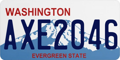 WA license plate AXE2046