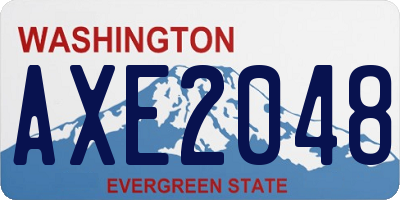WA license plate AXE2048
