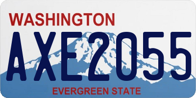 WA license plate AXE2055
