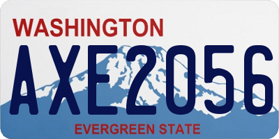 WA license plate AXE2056