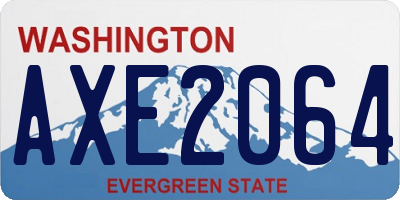 WA license plate AXE2064