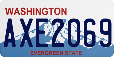 WA license plate AXE2069