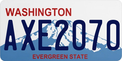 WA license plate AXE2070