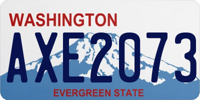 WA license plate AXE2073