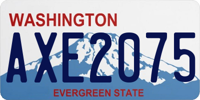 WA license plate AXE2075