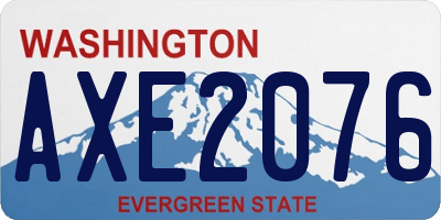 WA license plate AXE2076