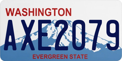 WA license plate AXE2079