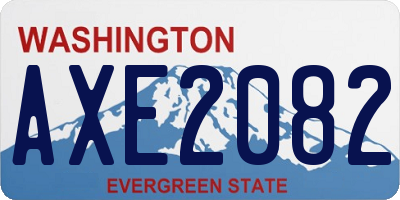 WA license plate AXE2082
