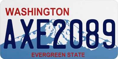 WA license plate AXE2089