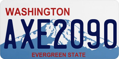 WA license plate AXE2090