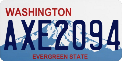WA license plate AXE2094
