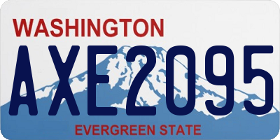 WA license plate AXE2095