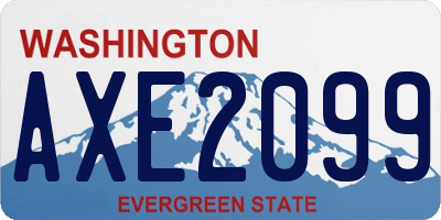 WA license plate AXE2099