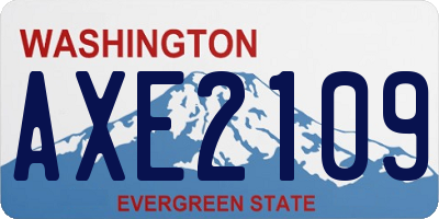 WA license plate AXE2109