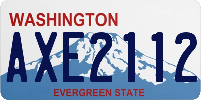 WA license plate AXE2112