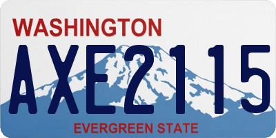 WA license plate AXE2115