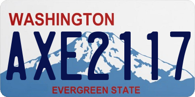 WA license plate AXE2117