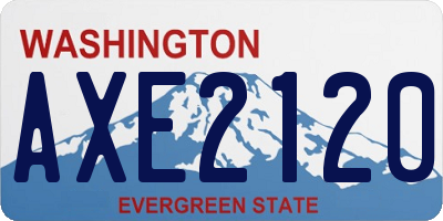WA license plate AXE2120