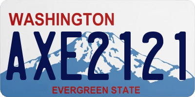 WA license plate AXE2121