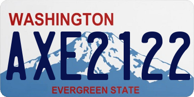 WA license plate AXE2122