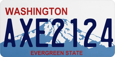 WA license plate AXE2124