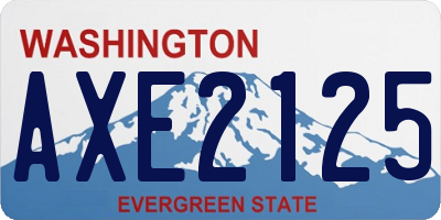 WA license plate AXE2125