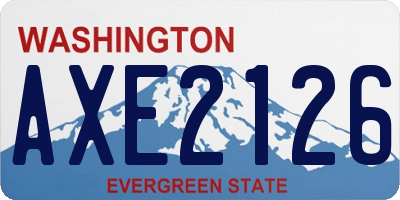 WA license plate AXE2126