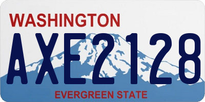 WA license plate AXE2128