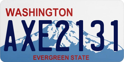 WA license plate AXE2131